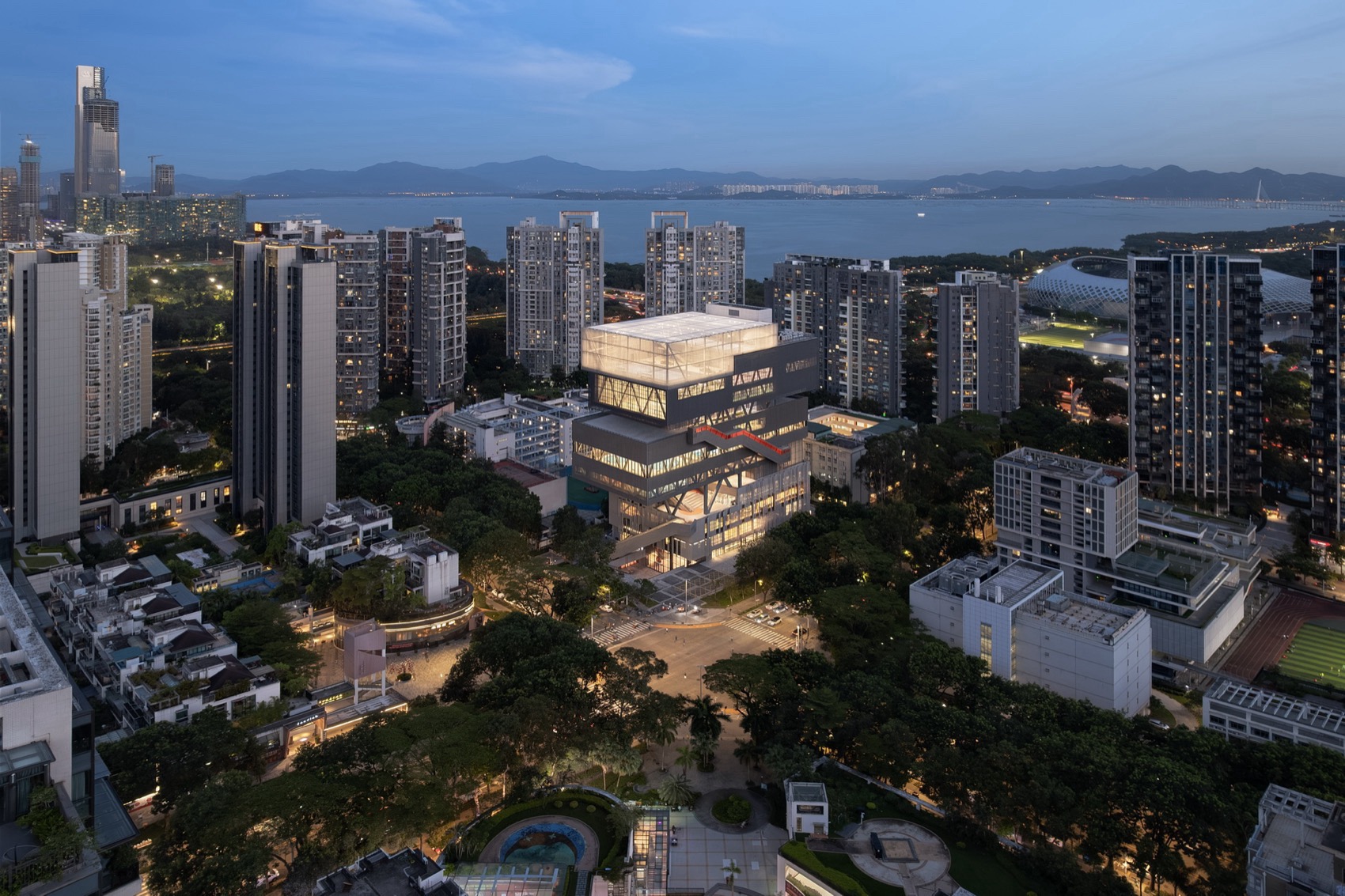 粤海文体中心 - 现代建筑封面图